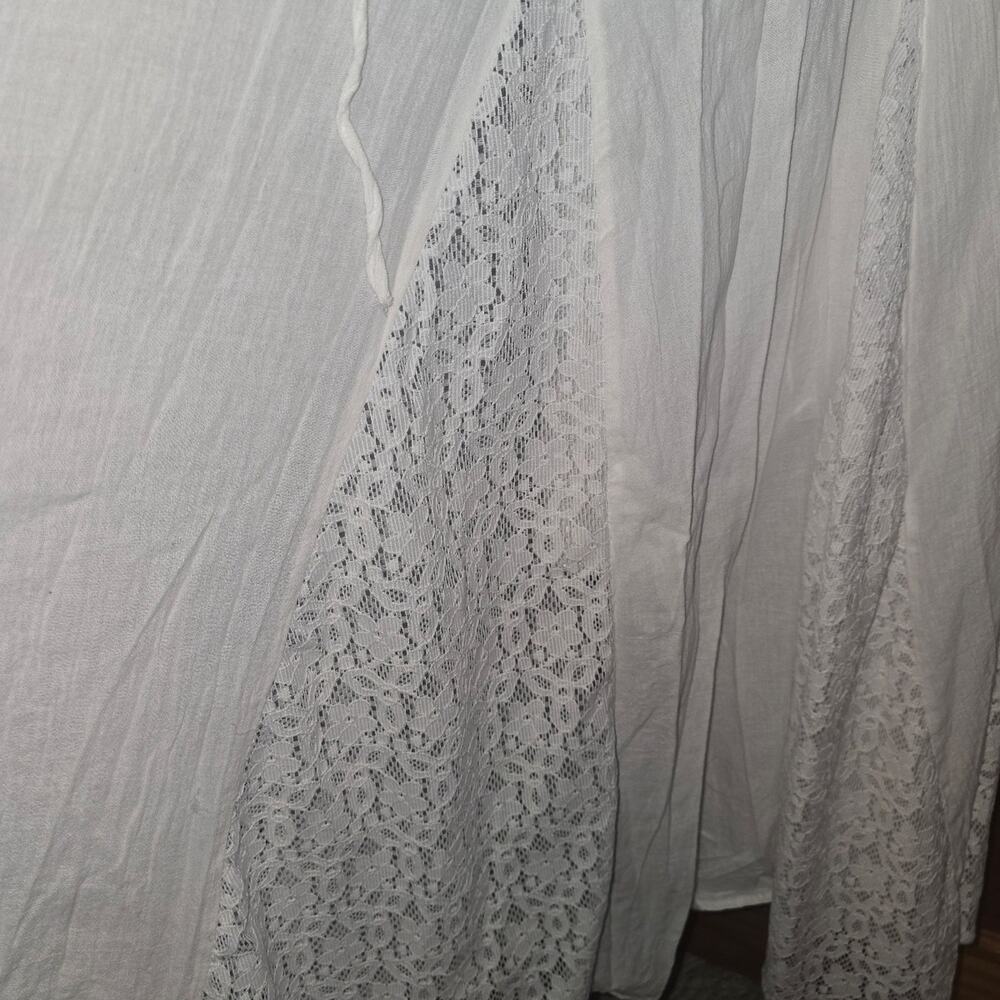SEXY halter Maxi Dress Boho Cotton Lace Trimmed Dress - Picture 4 of 6
